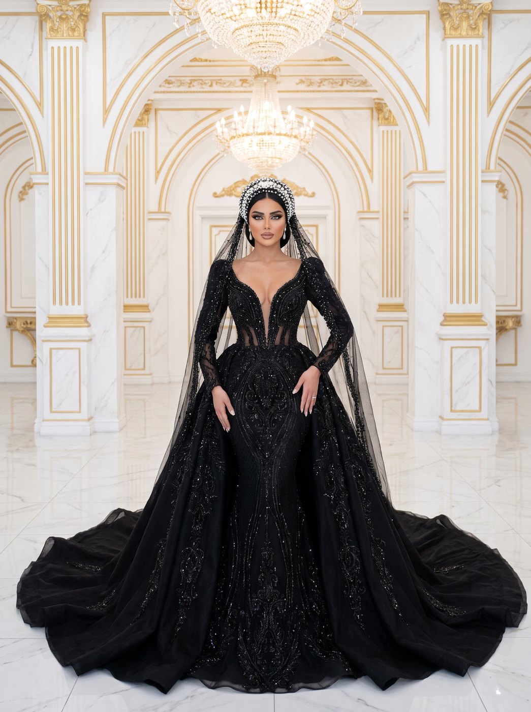 Ténèbres – schwarzes Hochzeitskleid von frecH