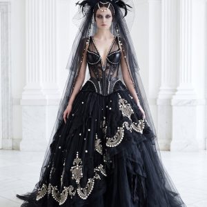 Audacieuse – schwarzes Hochzeitskleid von frecH