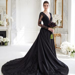 Indomptable – schwarzes Hochzeitskleid von frecH