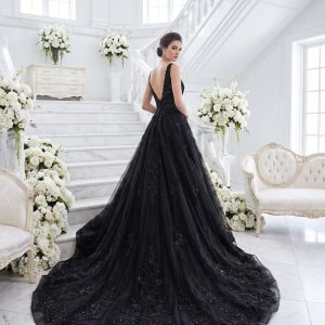 Fauve – schwarzes Hochzeitskleid von frecH