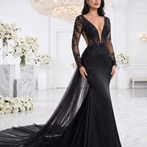 Phénix – schwarzes Hochzeitskleid von frecH