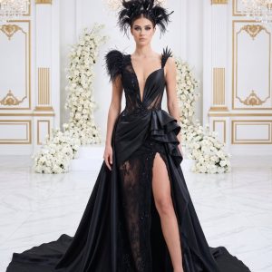 Majesté – schwarzes Hochzeitskleid von frecH