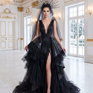 Impératrice – schwarzes Hochzeitskleid von frecH