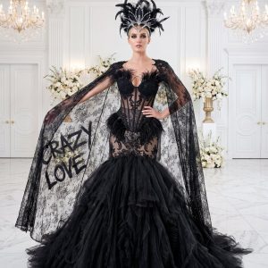 Marquise – schwarzes Hochzeitskleid von frecH