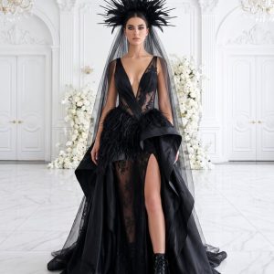 Éternelle – schwarzes Hochzeitskleid von frecH