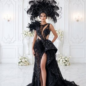 Spectre – schwarzes Hochzeitskleid von frecH
