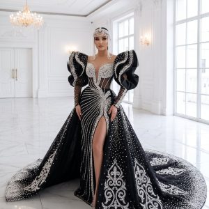 Améthyste – schwarzes Hochzeitskleid von frecH