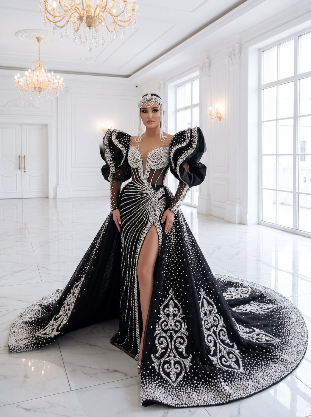 Améthyste – schwarzes Hochzeitskleid von frecH