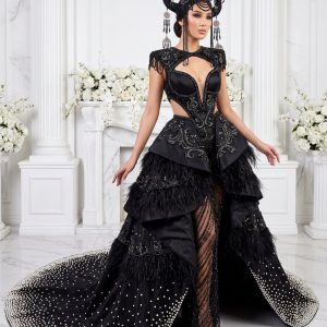 Charbon – schwarzes Hochzeitskleid von frecH
