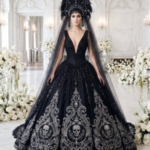 Comète – schwarzes Hochzeitskleid von frecH