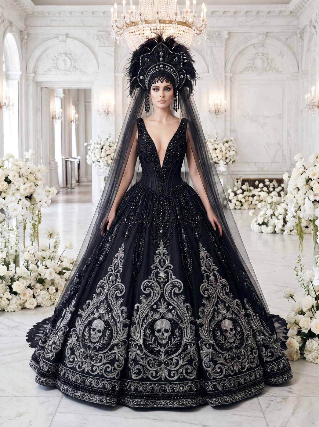 Comète – schwarzes Hochzeitskleid von frecH