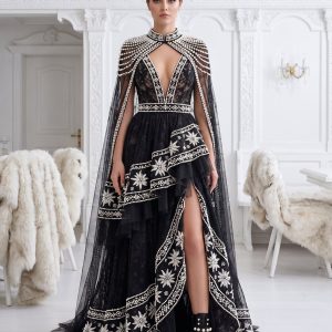 Aurore – schwarzes Hochzeitskleid von frecH