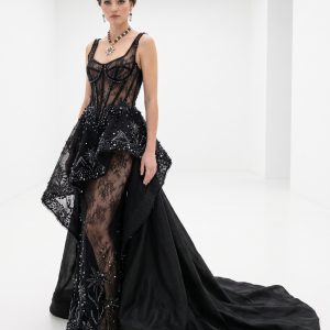 Équinoxe – schwarzes Hochzeitskleid von frecH
