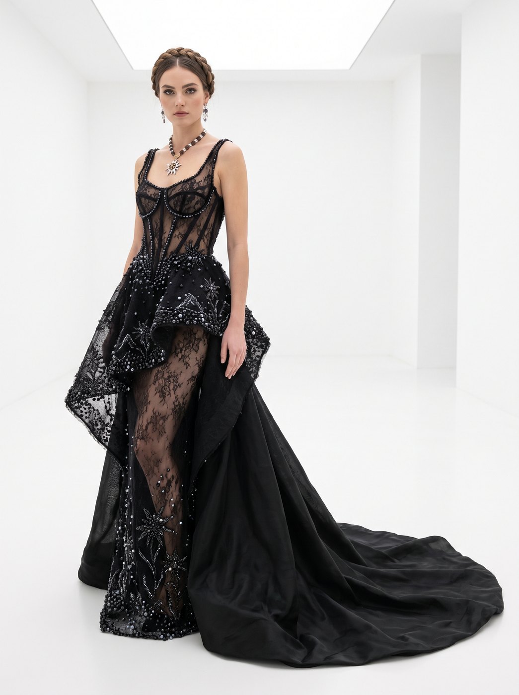 Équinoxe – schwarzes Hochzeitskleid von frecH
